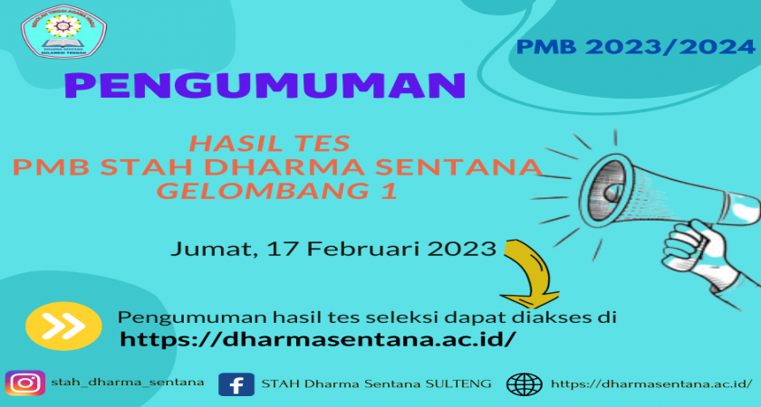Stah Hasil Seleksi Penerimaan Mahasiswa Baru STAH Dharma Sentana Sulawesi ...