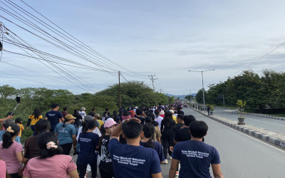 SEMARAKKAN DHARMA SANTI NYEPI, CIVITAS AKADEMIKA STAH DHARMA SENTANA IKUTI JALAN SANTAI  DI PURA AGUNG JAGATNATHA